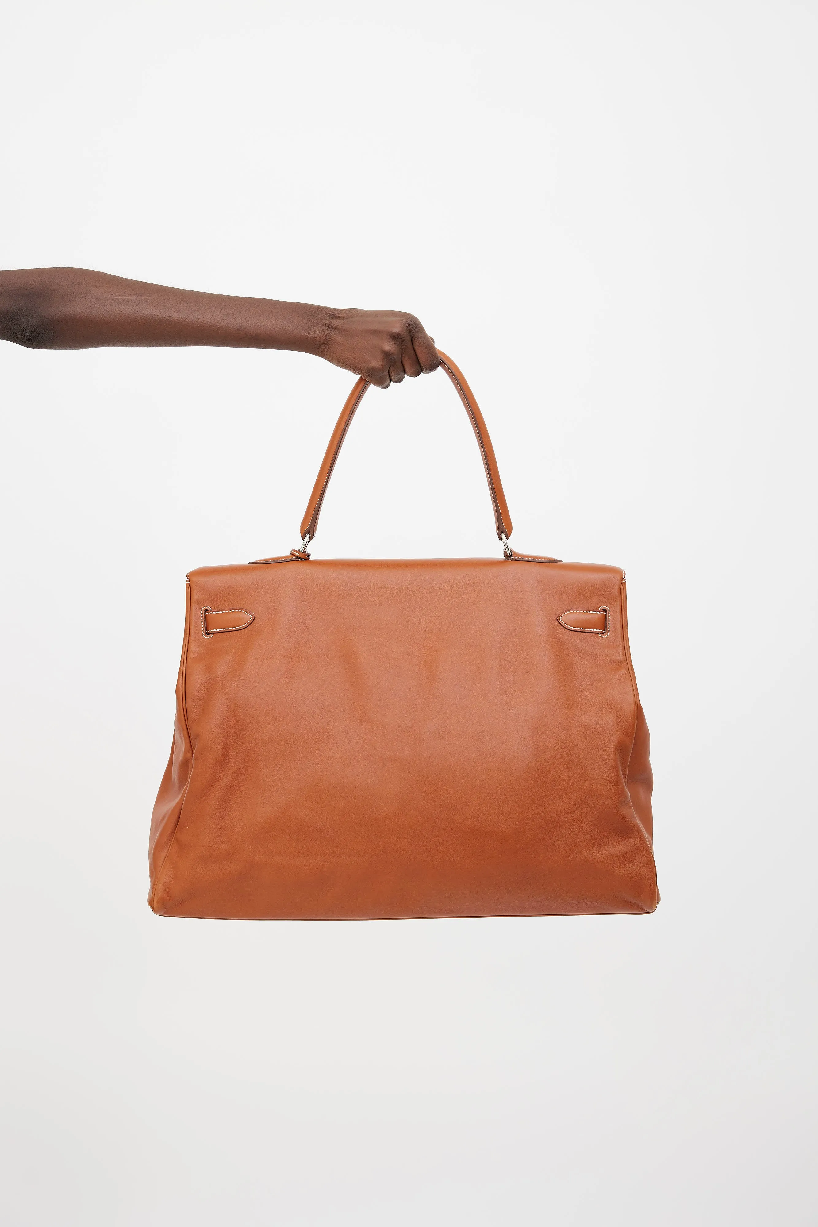 2010 Brown Leather Kelly Relax Travel Bag