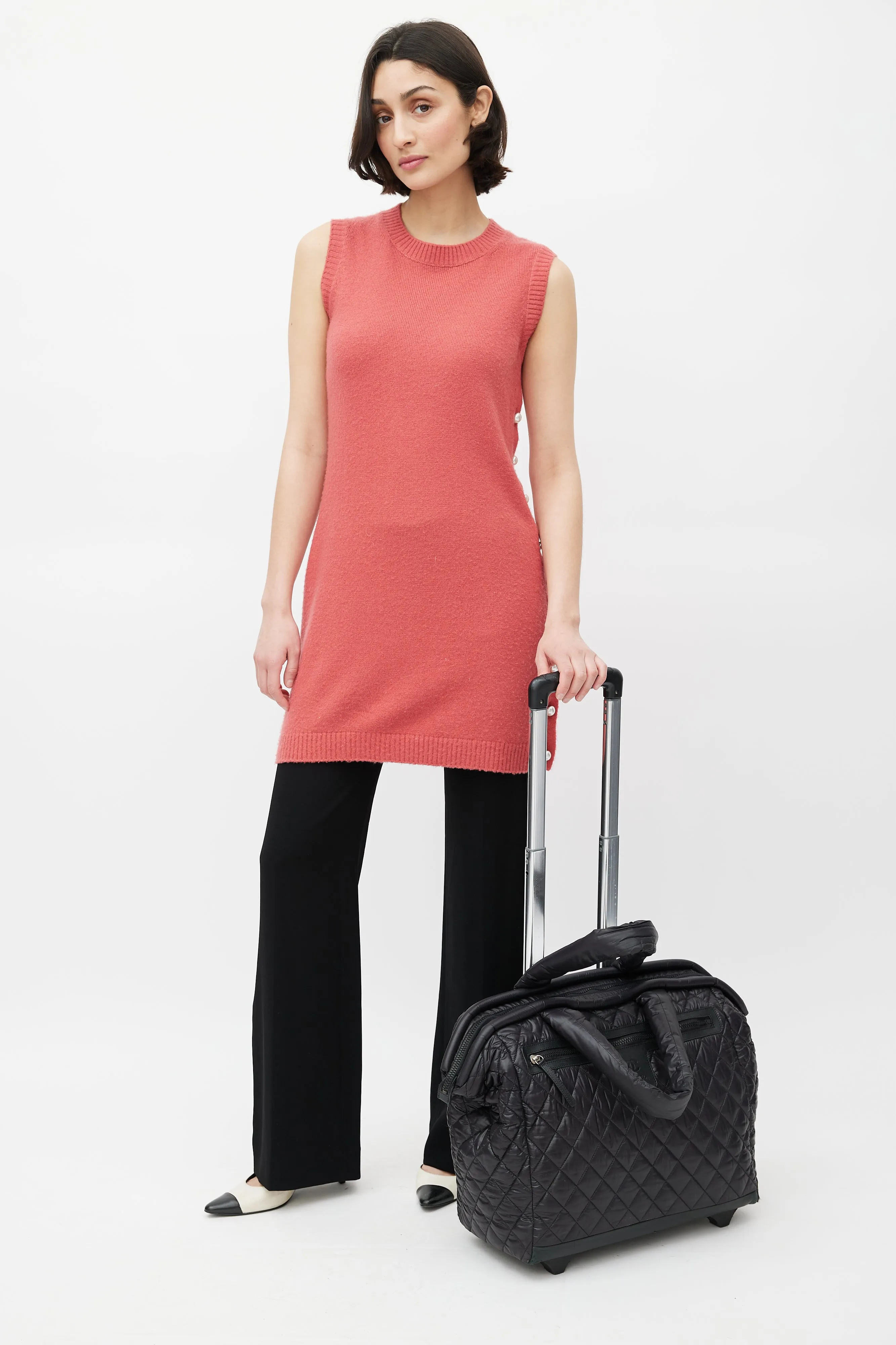 2010s Black Nylon Coco Cocoon Carry-On Trolley Suitcase