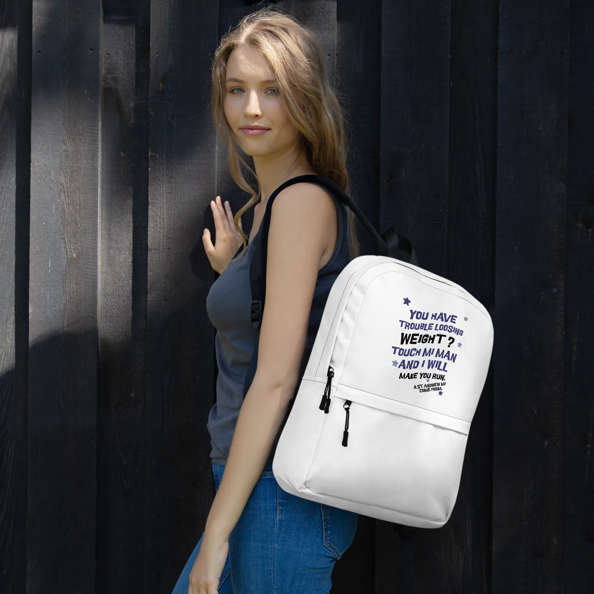 A ST. ANDREW MI COME FROM - Backpack - Jamaican slang on a backpack Jamaica personalized backpack Jamaica book bag Jamaican bag