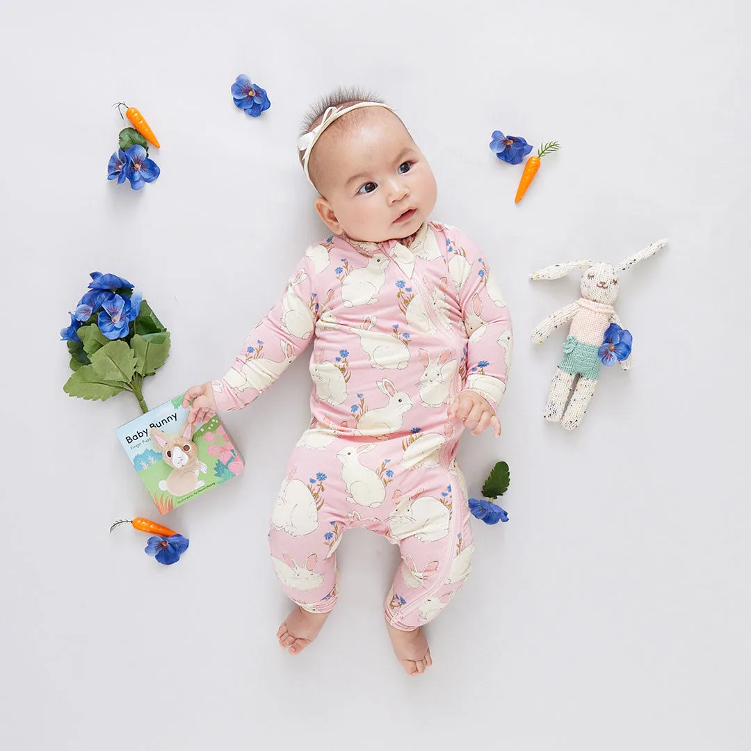 Baby Bamboo Romper - Pink Bunnies