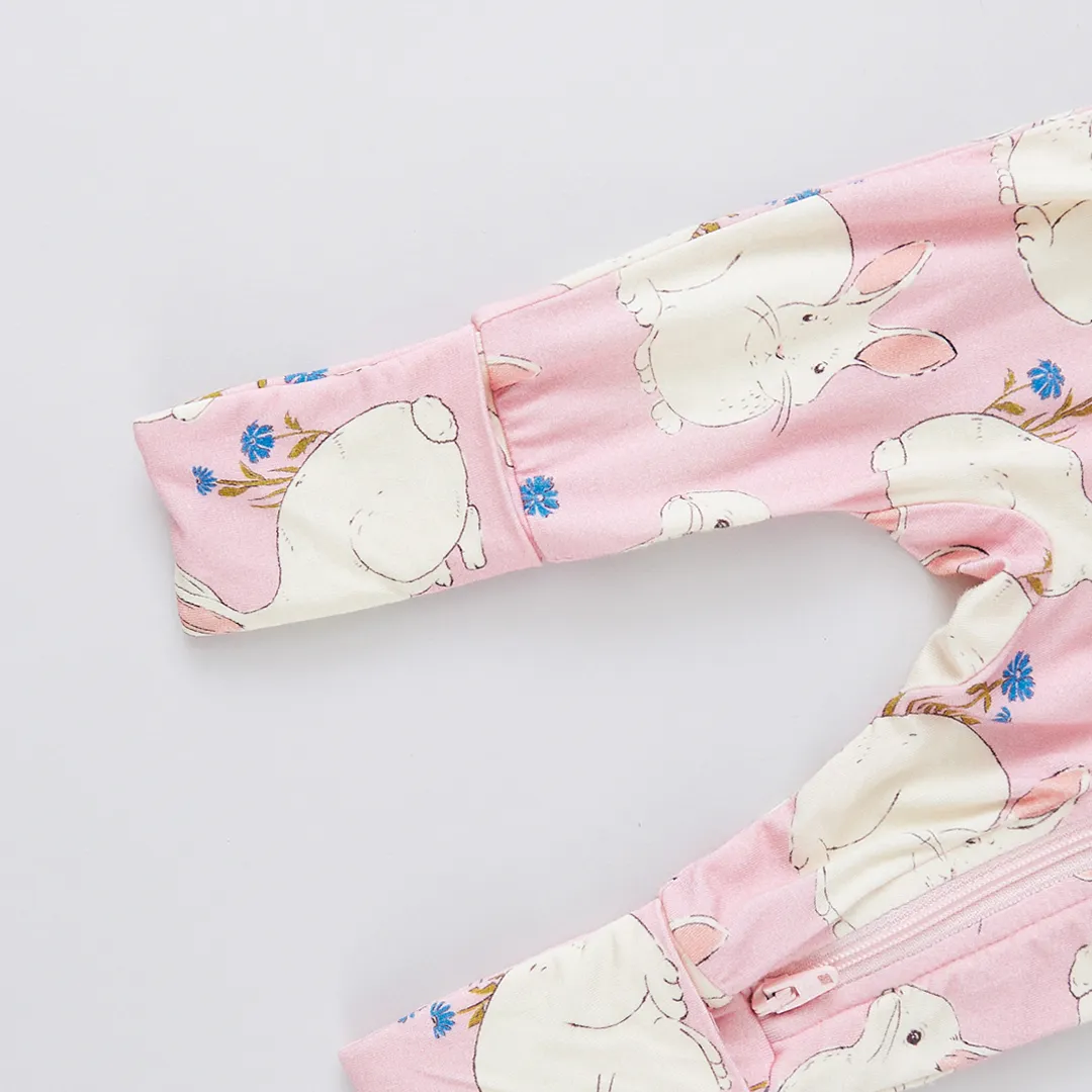 Baby Bamboo Romper - Pink Bunnies