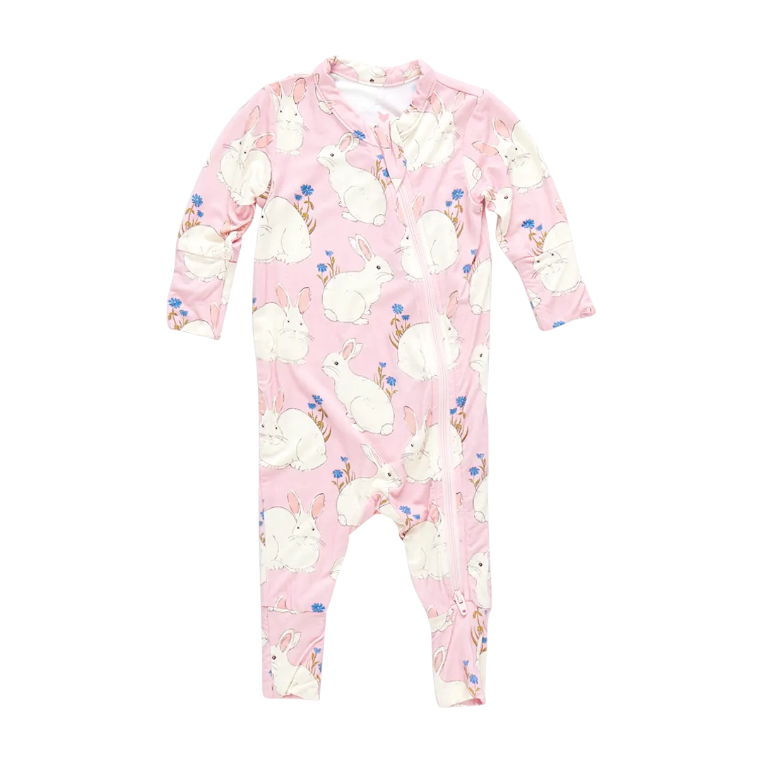 Baby Bamboo Romper - Pink Bunnies