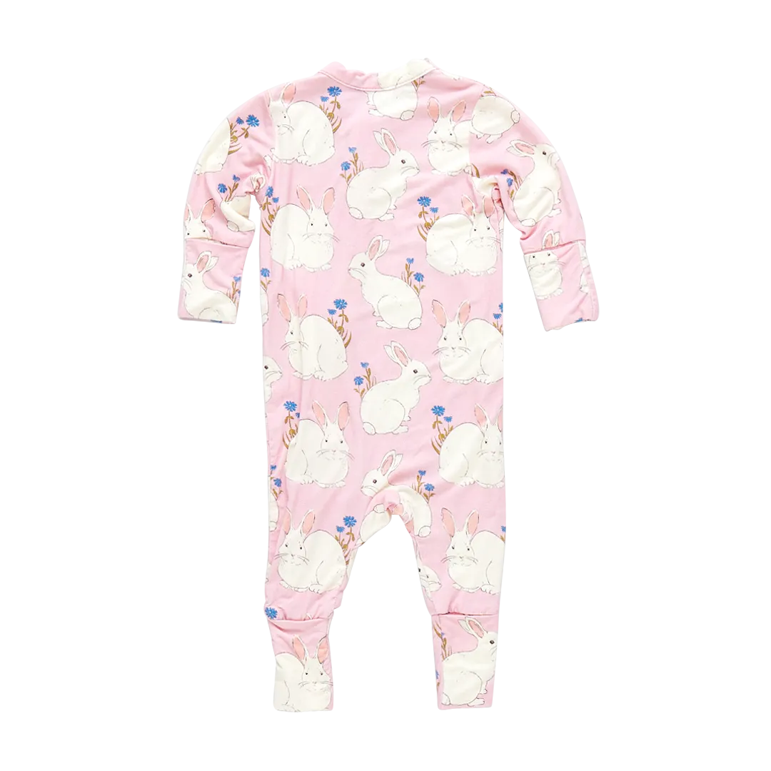 Baby Bamboo Romper - Pink Bunnies