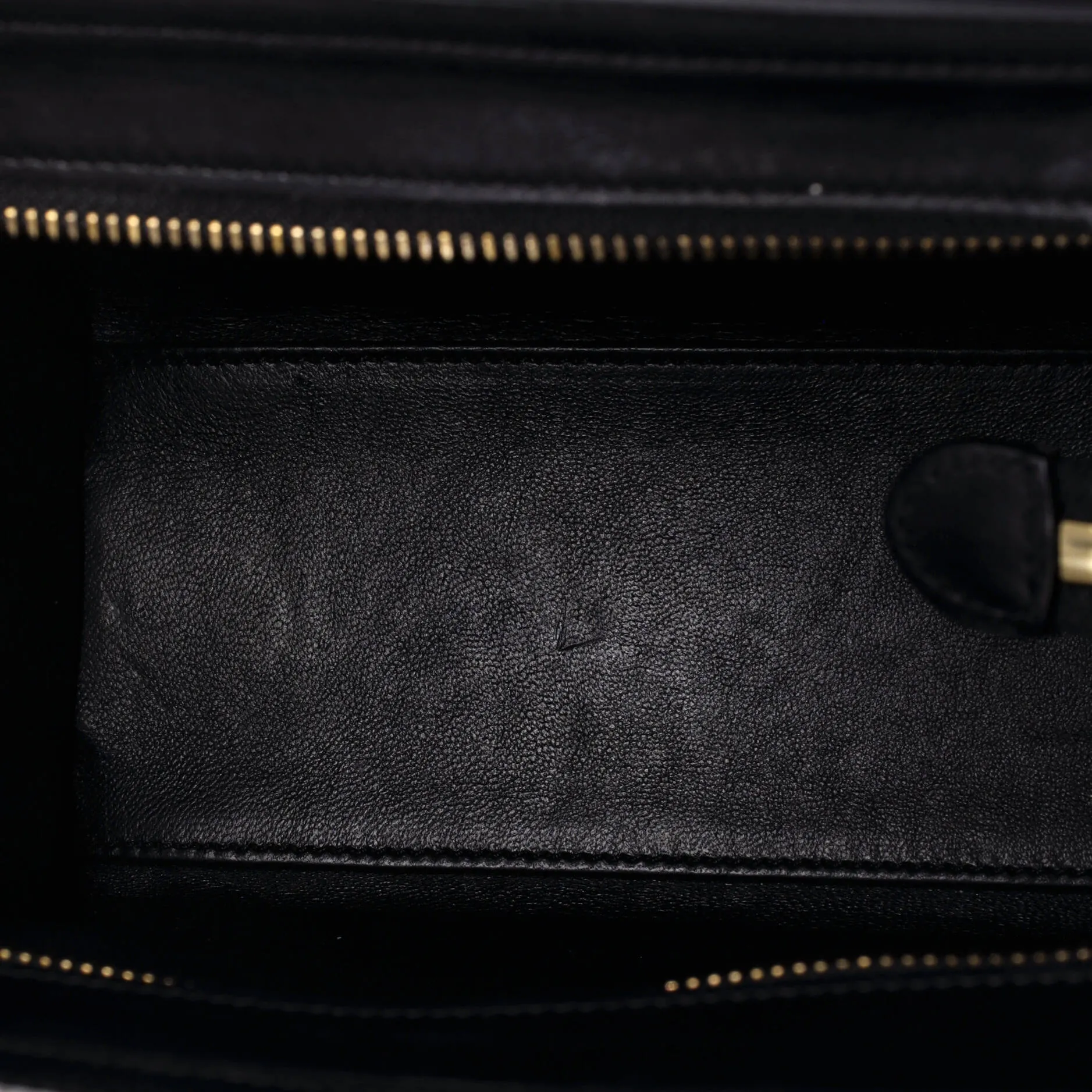 Bicolor Luggage Bag Grainy Leather Nano