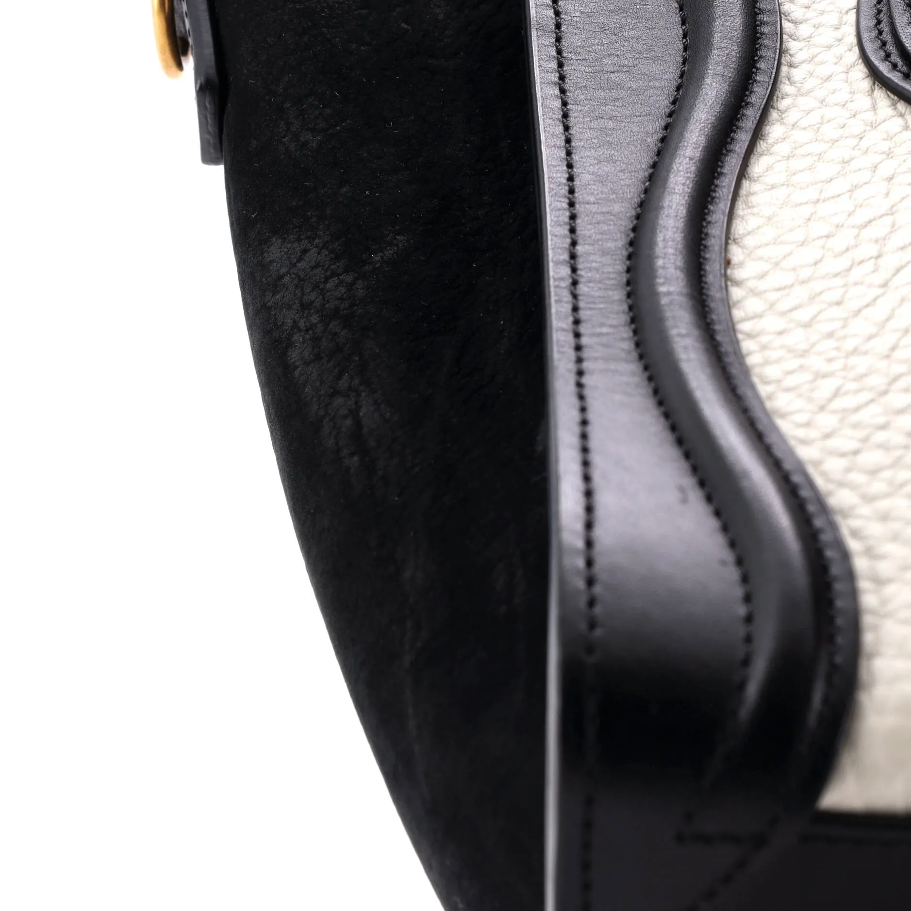 Bicolor Luggage Bag Grainy Leather Nano