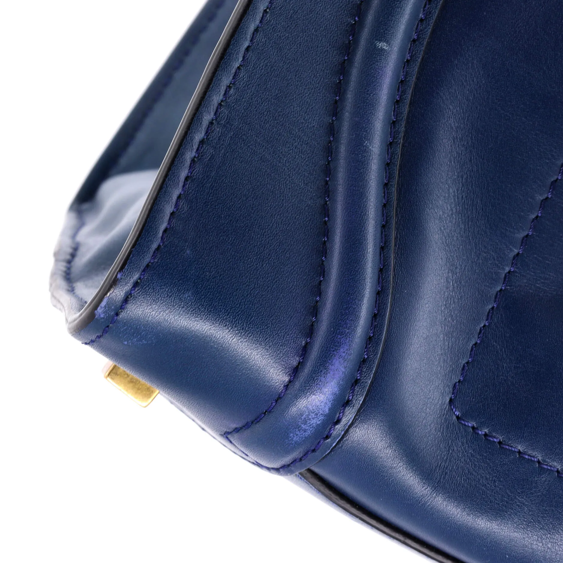 Bicolor Luggage Bag Leather Mini