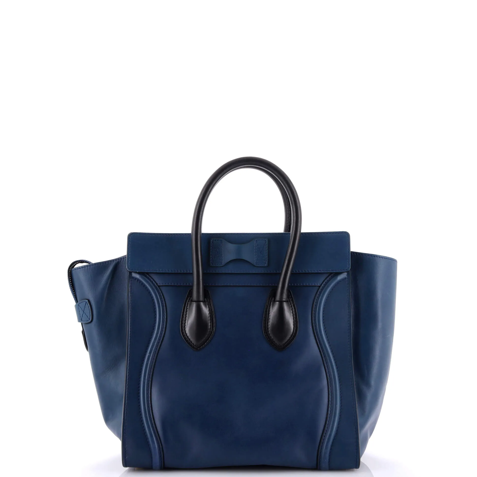 Bicolor Luggage Bag Leather Mini