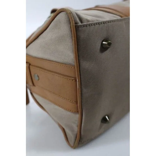 Burberry Pursesdesigner Purses Camel Leathernova Check Plaid Fabric Leathernova Satchel
