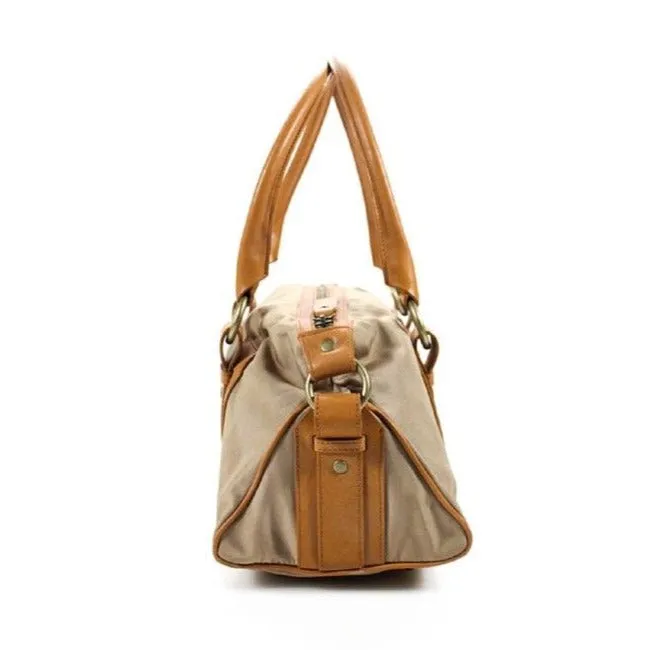 Burberry Pursesdesigner Purses Camel Leathernova Check Plaid Fabric Leathernova Satchel