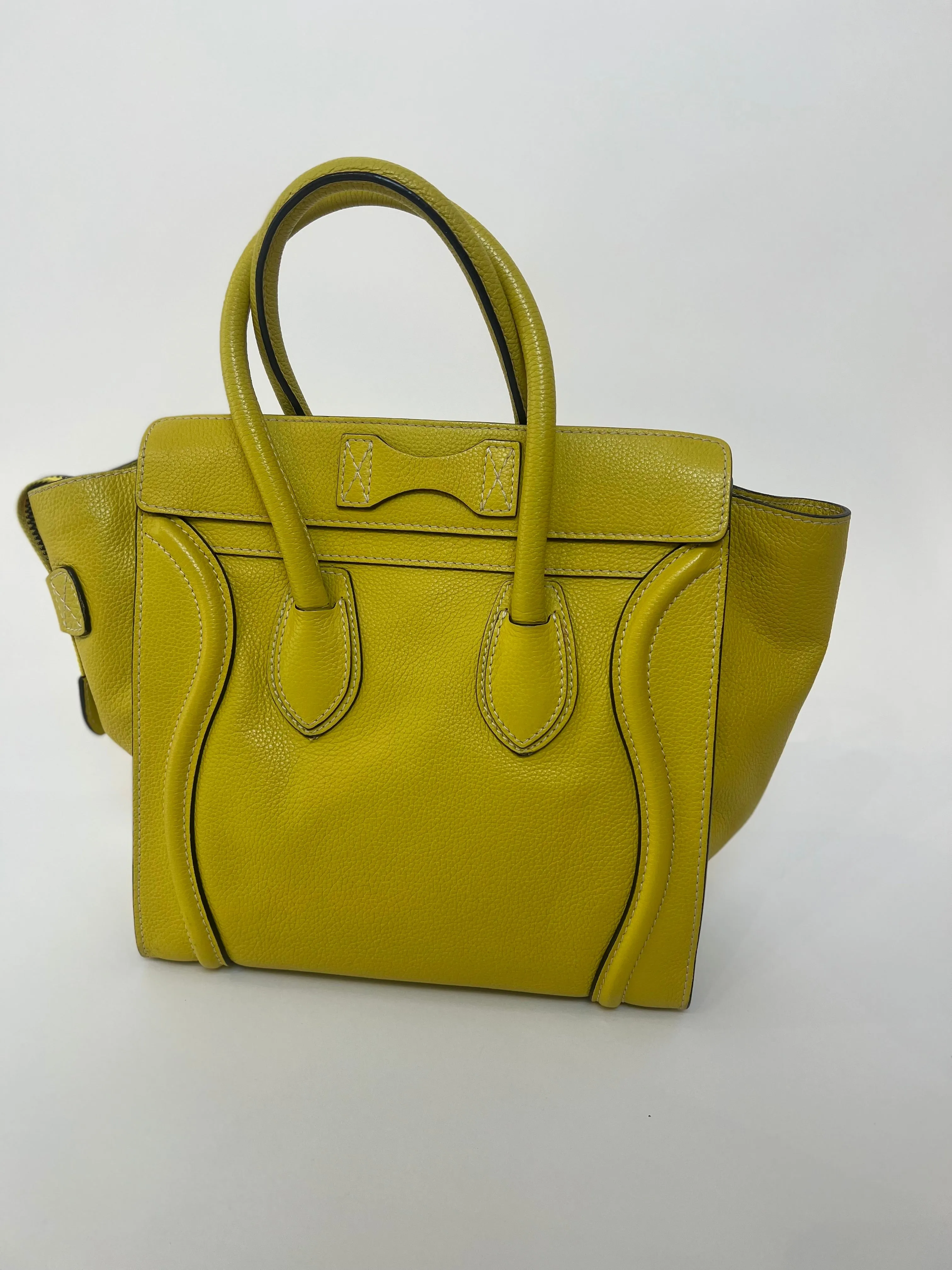 Celine Luggage Bag Micro Yellow