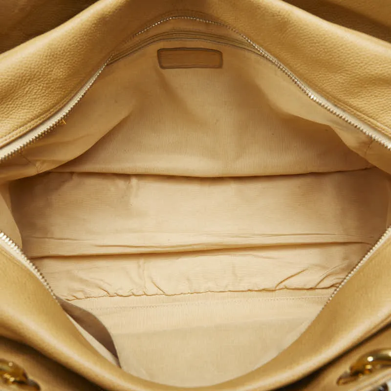 Chanel CC Caviar Expandable Tote Leather Tote Bag in Good condition