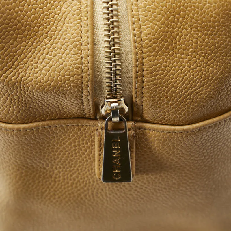 Chanel CC Caviar Expandable Tote Leather Tote Bag in Good condition