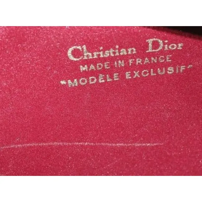 Dior And Handle Burgundy Trotter Print Leather And Canvas Shoulder Bag