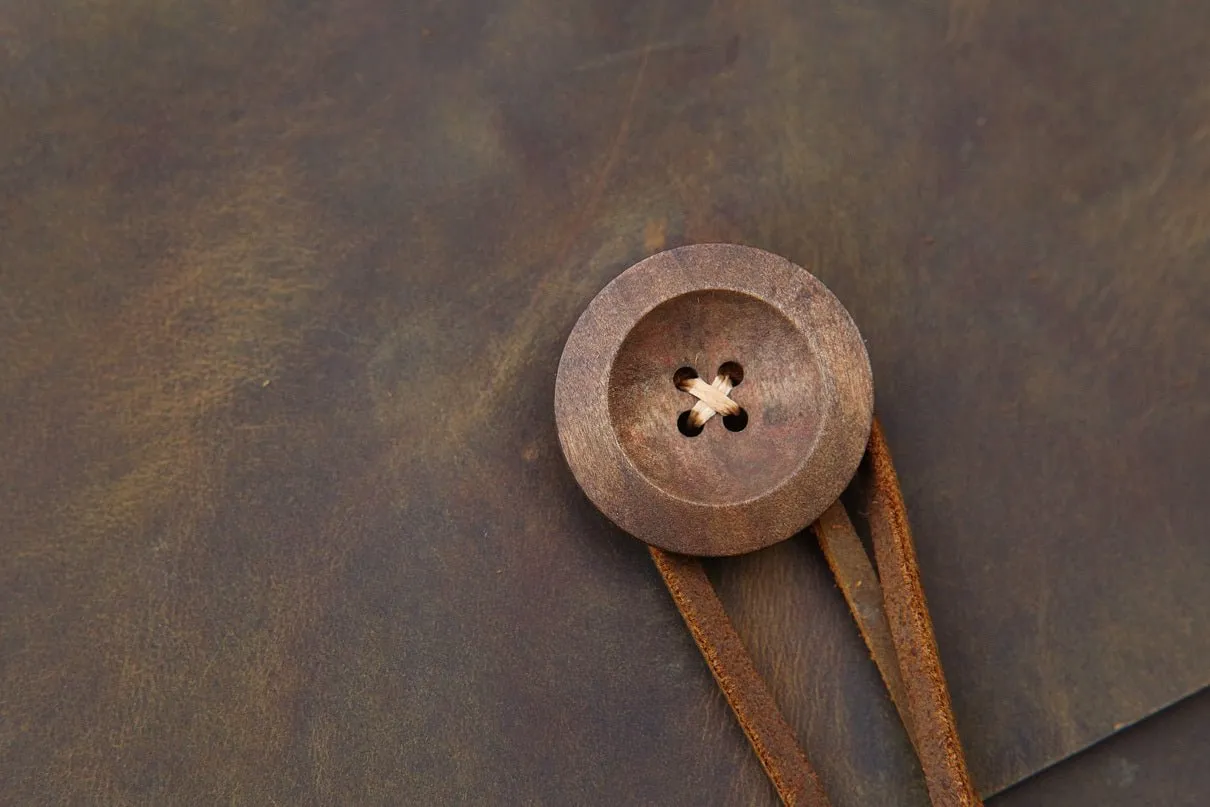 Distressed genuine leather macbook sleeve case