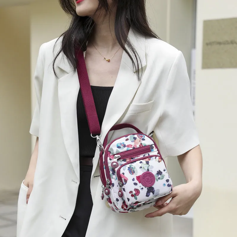 Floral Print Sling Bags for Women Crossbody Backpack Multipurpose Shoulder Bag