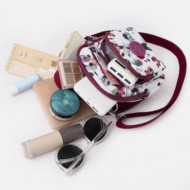 Floral Print Sling Bags for Women Crossbody Backpack Multipurpose Shoulder Bag