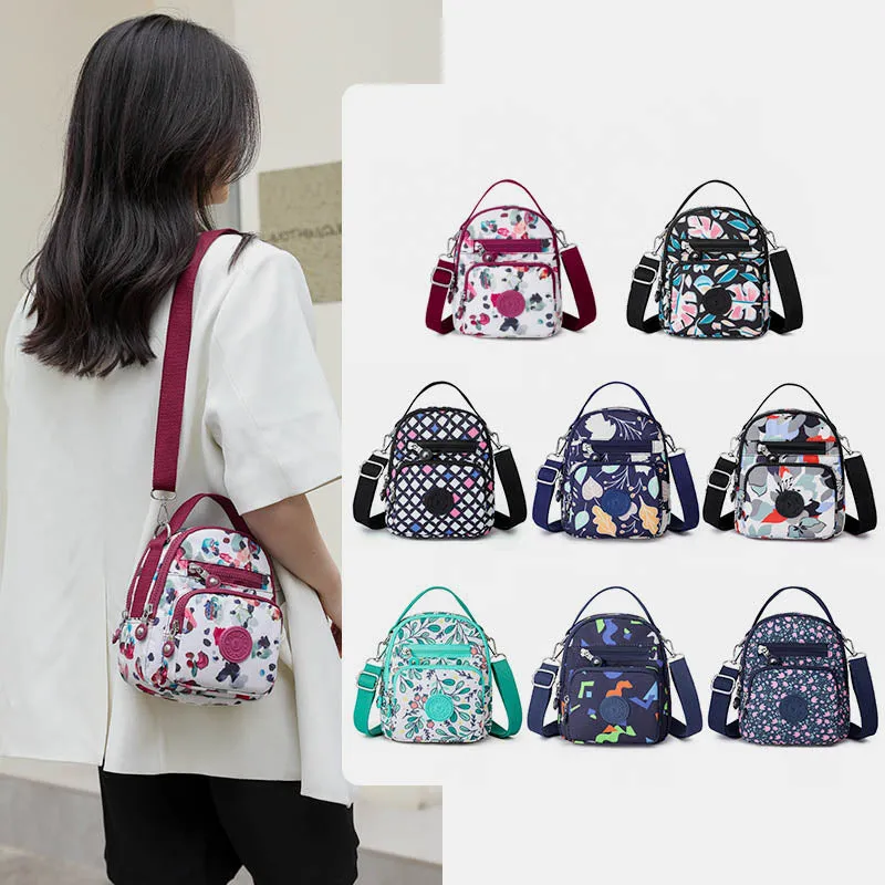 Floral Print Sling Bags for Women Crossbody Backpack Multipurpose Shoulder Bag