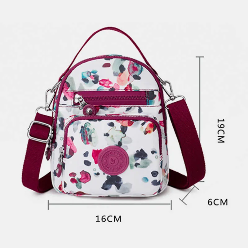 Floral Print Sling Bags for Women Crossbody Backpack Multipurpose Shoulder Bag