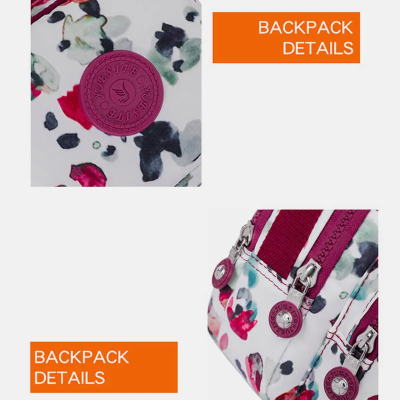 Floral Print Sling Bags for Women Crossbody Backpack Multipurpose Shoulder Bag