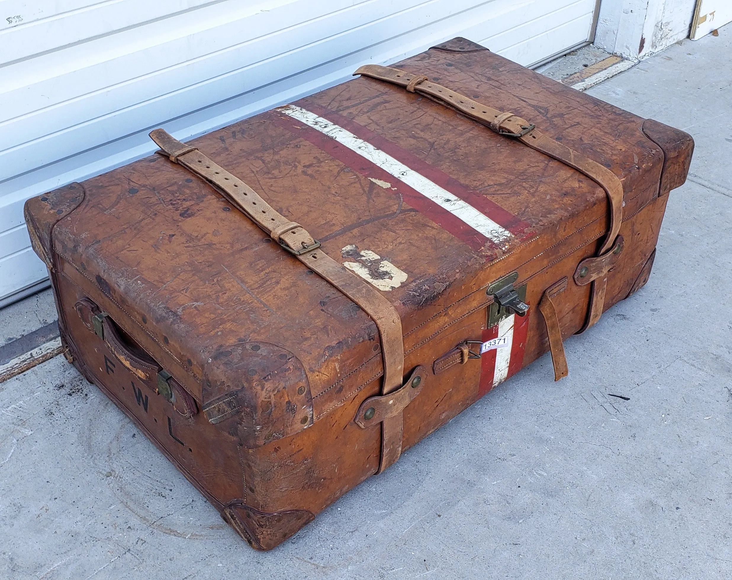 Large Leather Suitcase from Harrod's in London