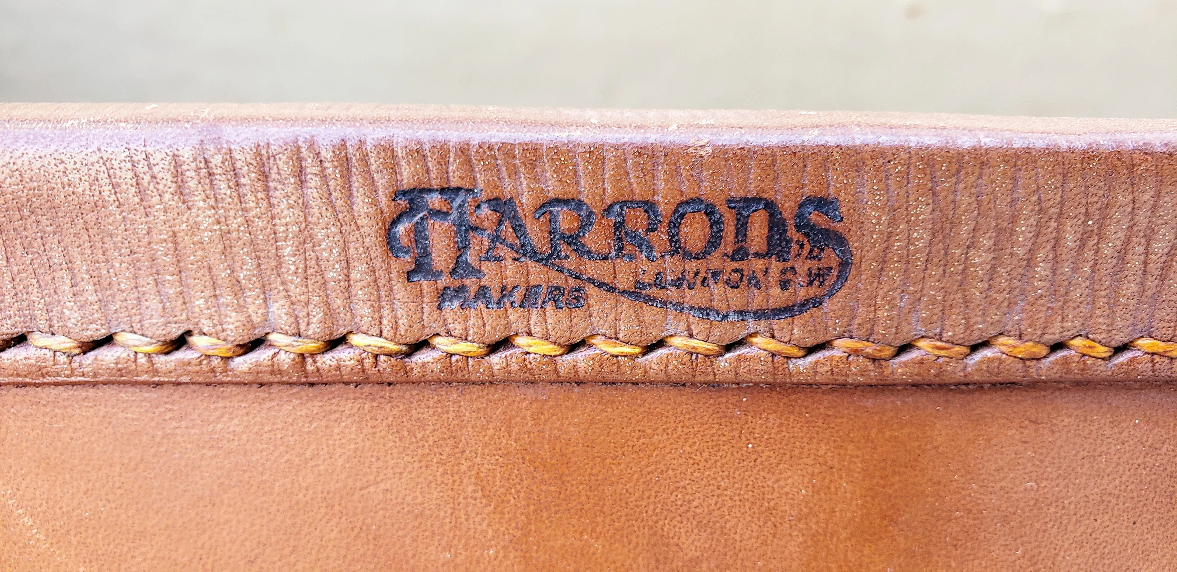 Large Leather Suitcase from Harrod's in London