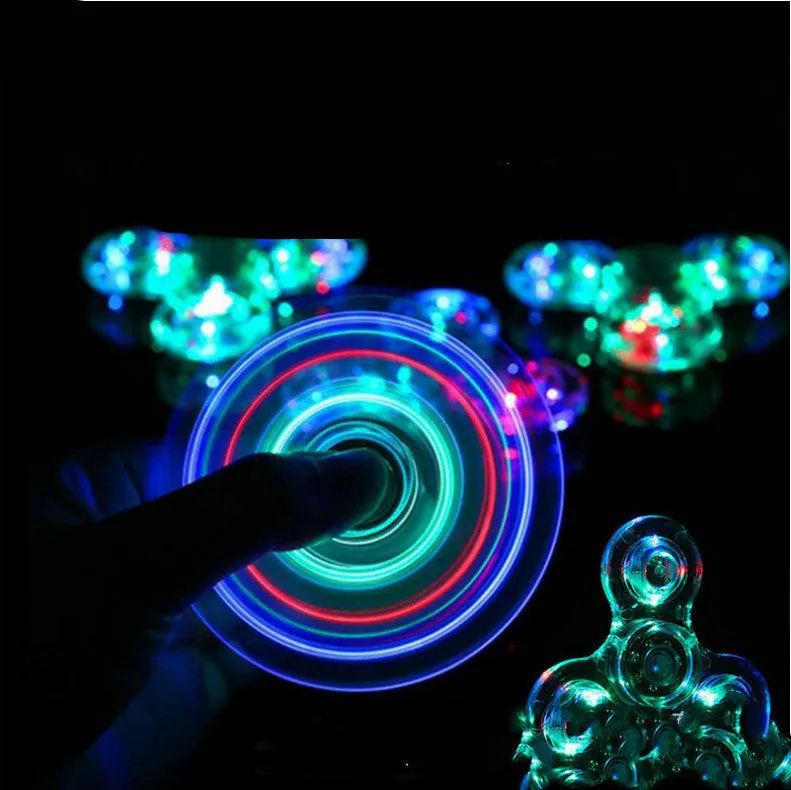 Luminous LED Light Fidget Spinners | Hand Top Spinners | Glow in Dark Light | Stress Relief Toy