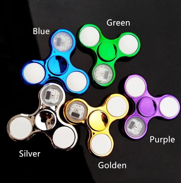 Luminous LED Light Fidget Spinners | Hand Top Spinners | Glow in Dark Light | Stress Relief Toy