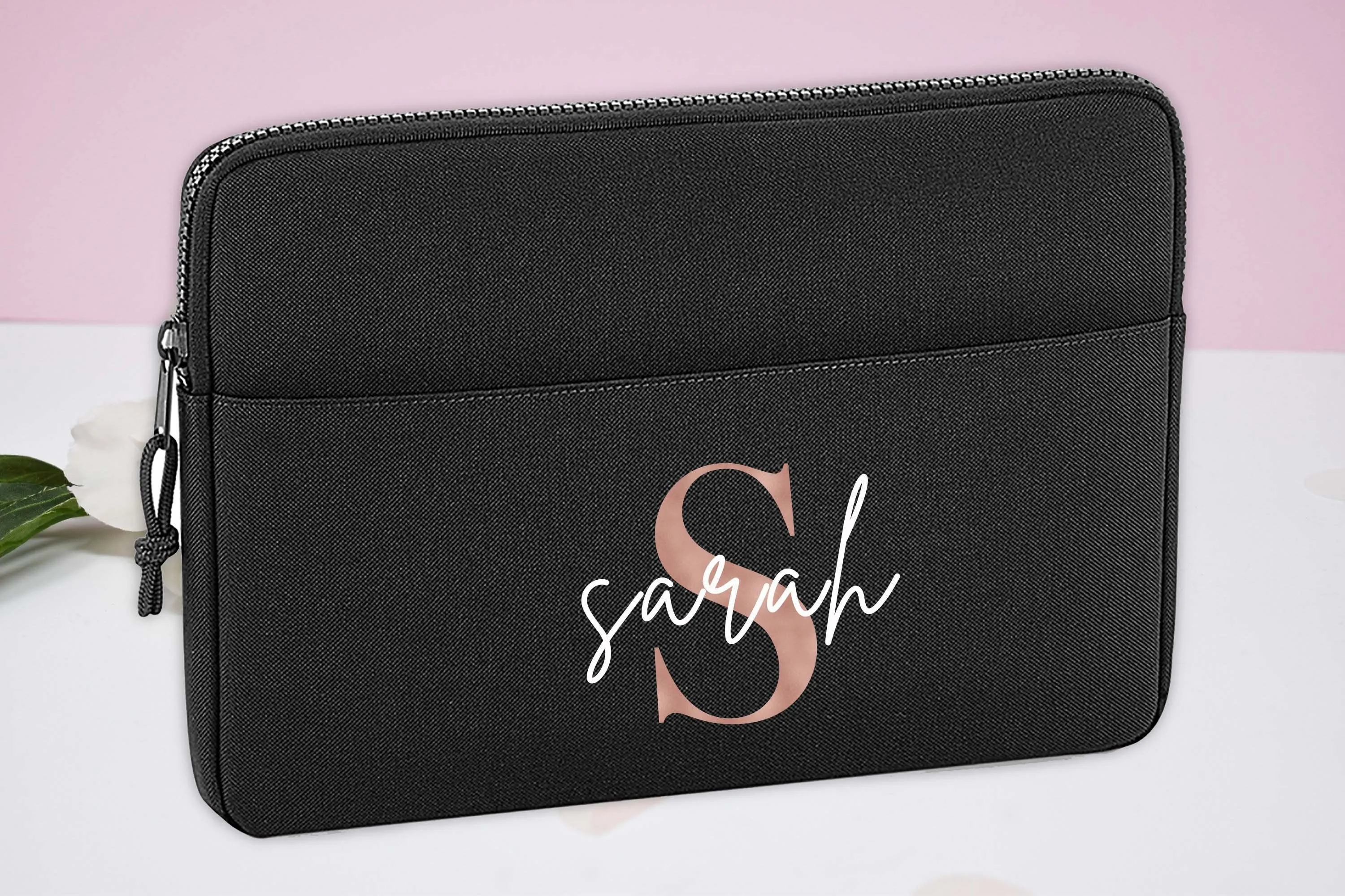 Personalised Laptop Bag 13" Inch, University Gift, Custom Laptop Case, Initial Tablet Bag, Monogram Document Bag, Laptop Case, Computer Bag