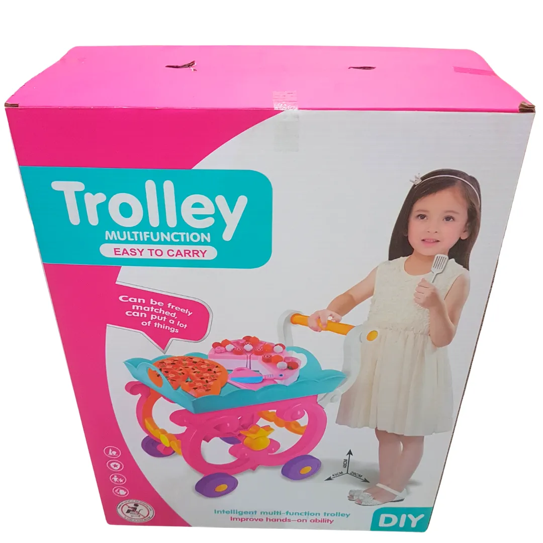 Playful Delight Trolley - Multifunctional Toy Cart for Creative Pretend Play, Ages 3 