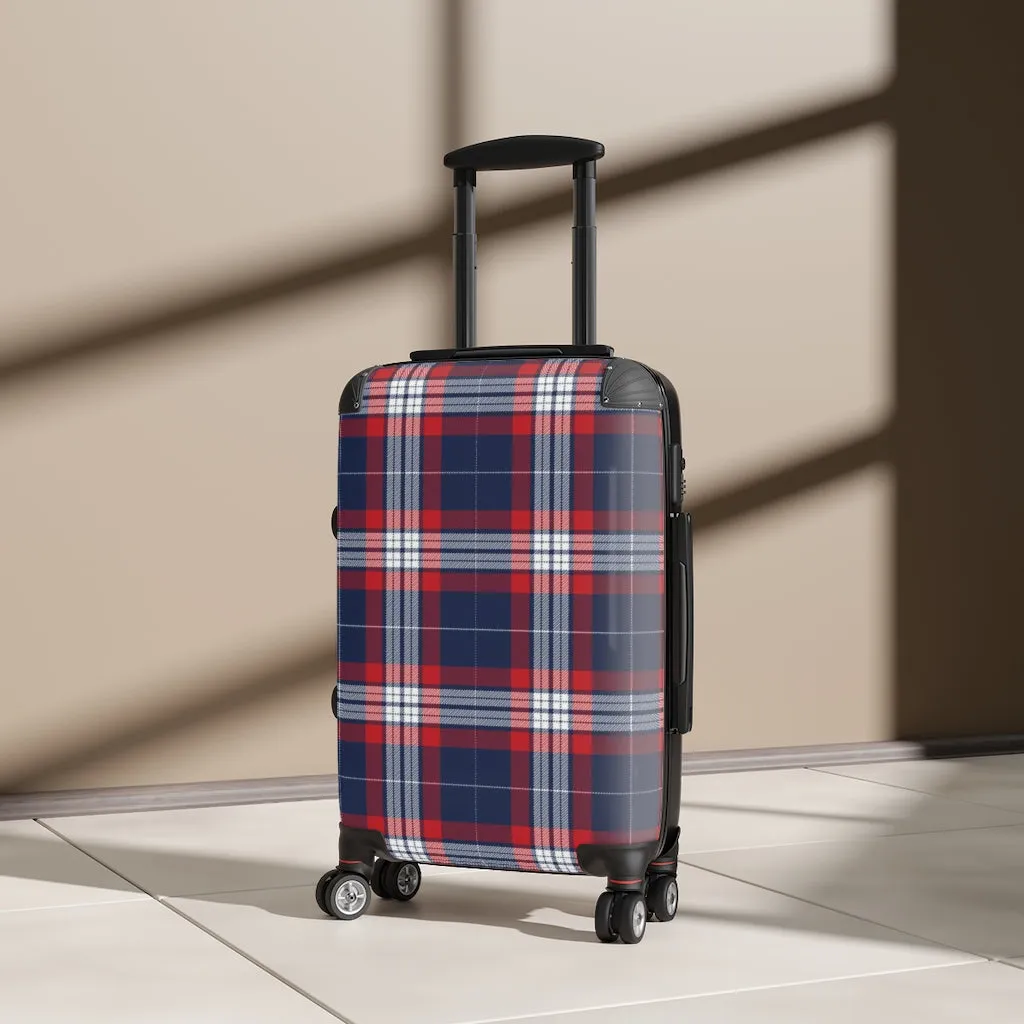 Red, White and Blue plaid Carry-on