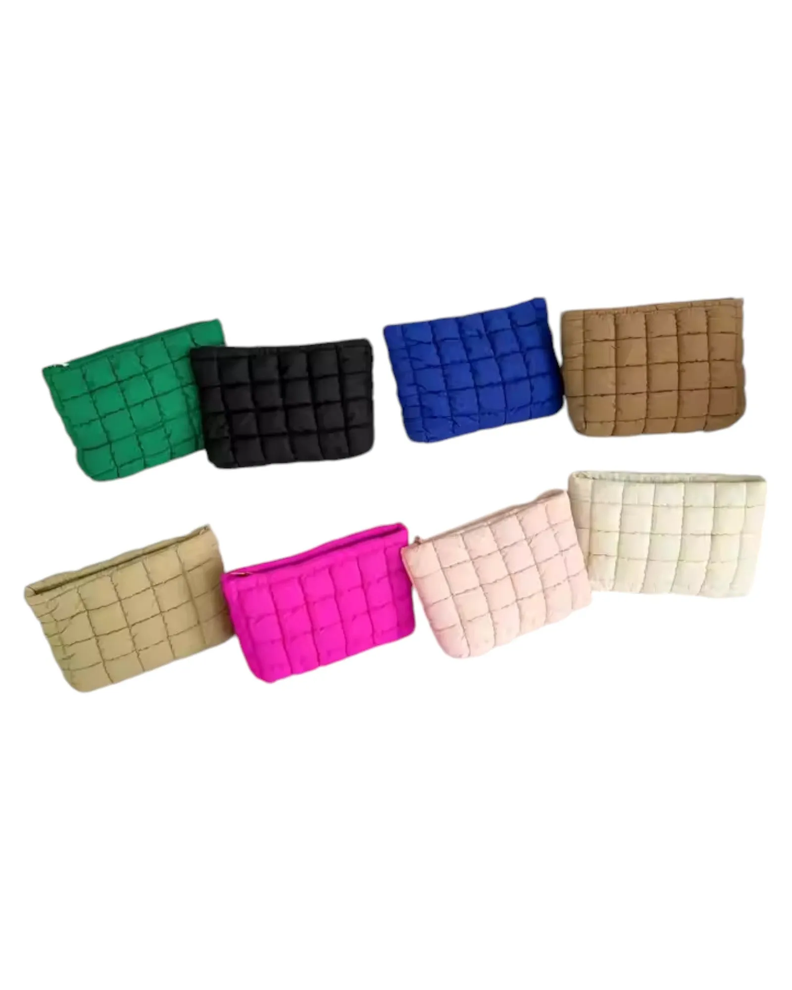 Royal Blue Quilted Puffer Cosmetic / Toiletries Bag