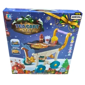 Tea Cart Play Set – 33-Piece Kids Food Serving Trolley | Pretend Play Tea Party | New Arrival Tea Cart Play Set – 33-Piece Kids Food Serving Trolley | Pretend Play Tea Party | New Arrival