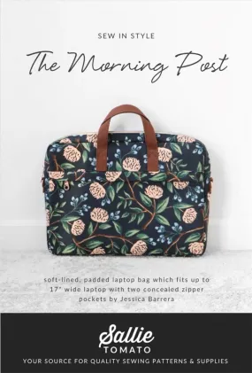 The Morning Post Laptop Bag Sewing Pattern by Jessica Barrera for Sallie Tomato