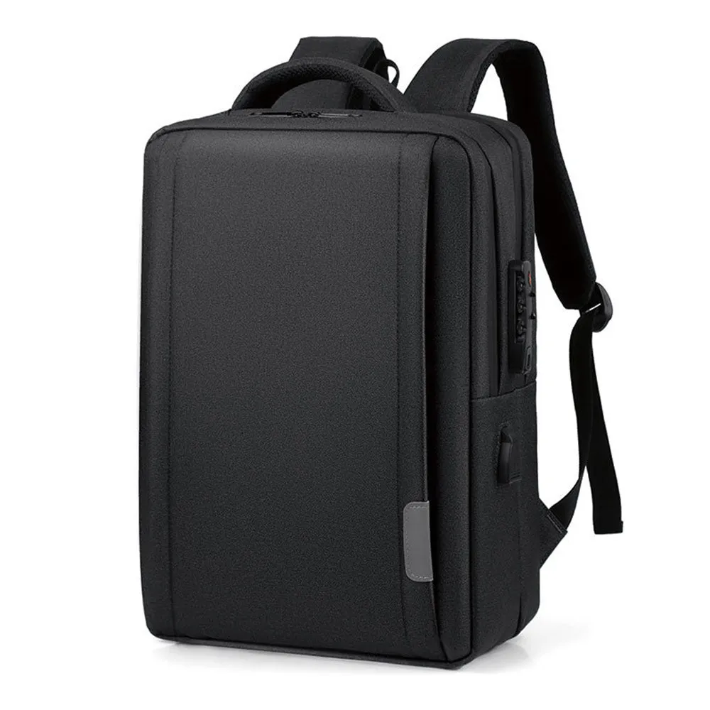 USB Anti-theft Backpack Fits 15.6" Laptop Durable Oxford Travel Bag