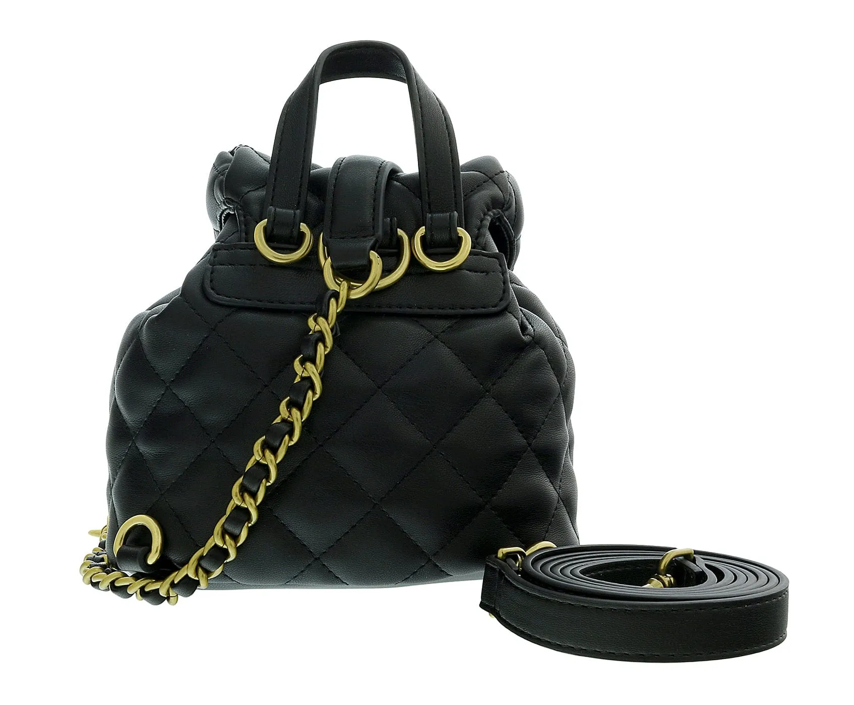 Versace Jeans Couture Black Quilted Fashion Medium Backpack